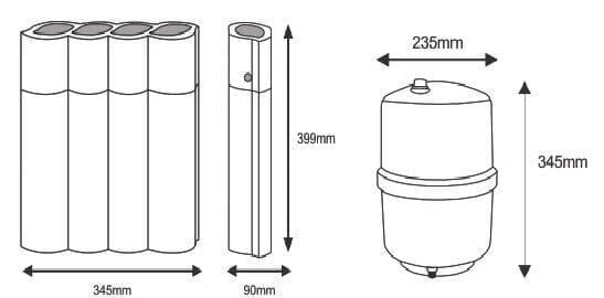 hình ảnh bản vẽ kỹ thuật Máy lọc RO không dùng điện