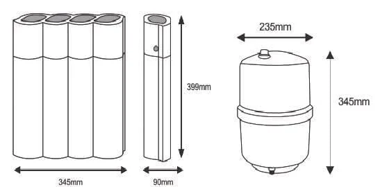 hình ảnh bản vẽ kỹ thuật Máy lọc RO không dùng điện