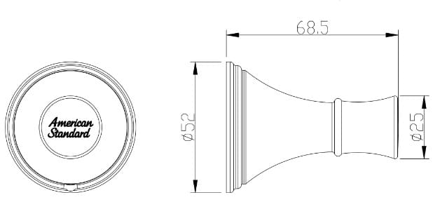 Bản vẽ kỹ thuật Vòng treo khăn tắm American standard WF-0290