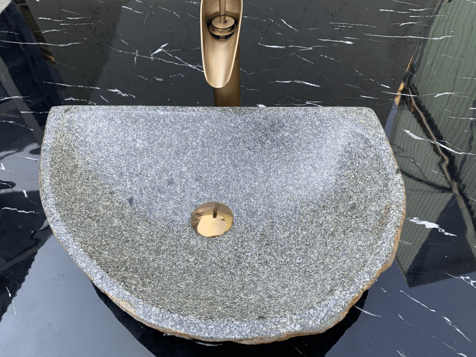 Chậu Rửa Mặt Chậu Rửa Mặt Lavabo Đá Cuội Eximstone Size 28 Màu Hồng Eximstone