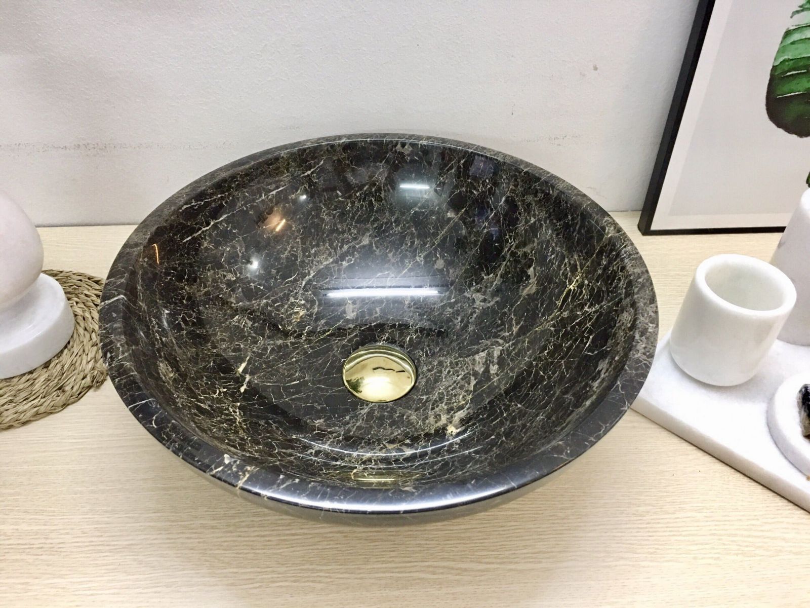 Chậu rửa lavabo màu nâu ý Eximstone BST27