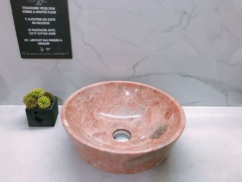 Chậu rửa lavabo màu trắng sữa Eximstone BST90