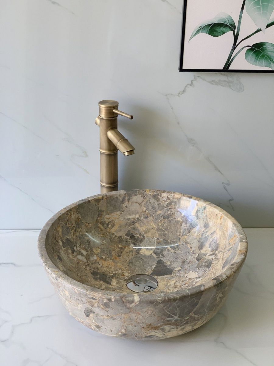 Chậu rửa lavabo màu trắng sữa Eximstone BST90