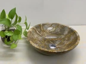 Chậu rửa lavabo màu trắng sữa Eximstone BST90