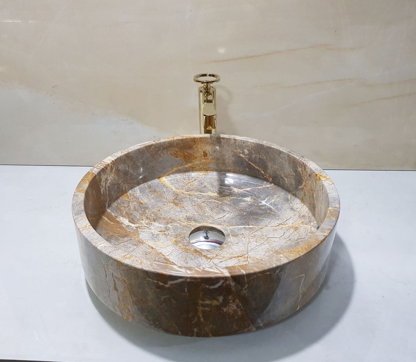 Chậu rửa lavabo màu xanh ấn độ Eximstone BST41