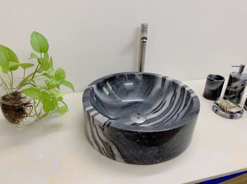 Chậu rửa lavabo màu xanh ấn độ Eximstone BST41