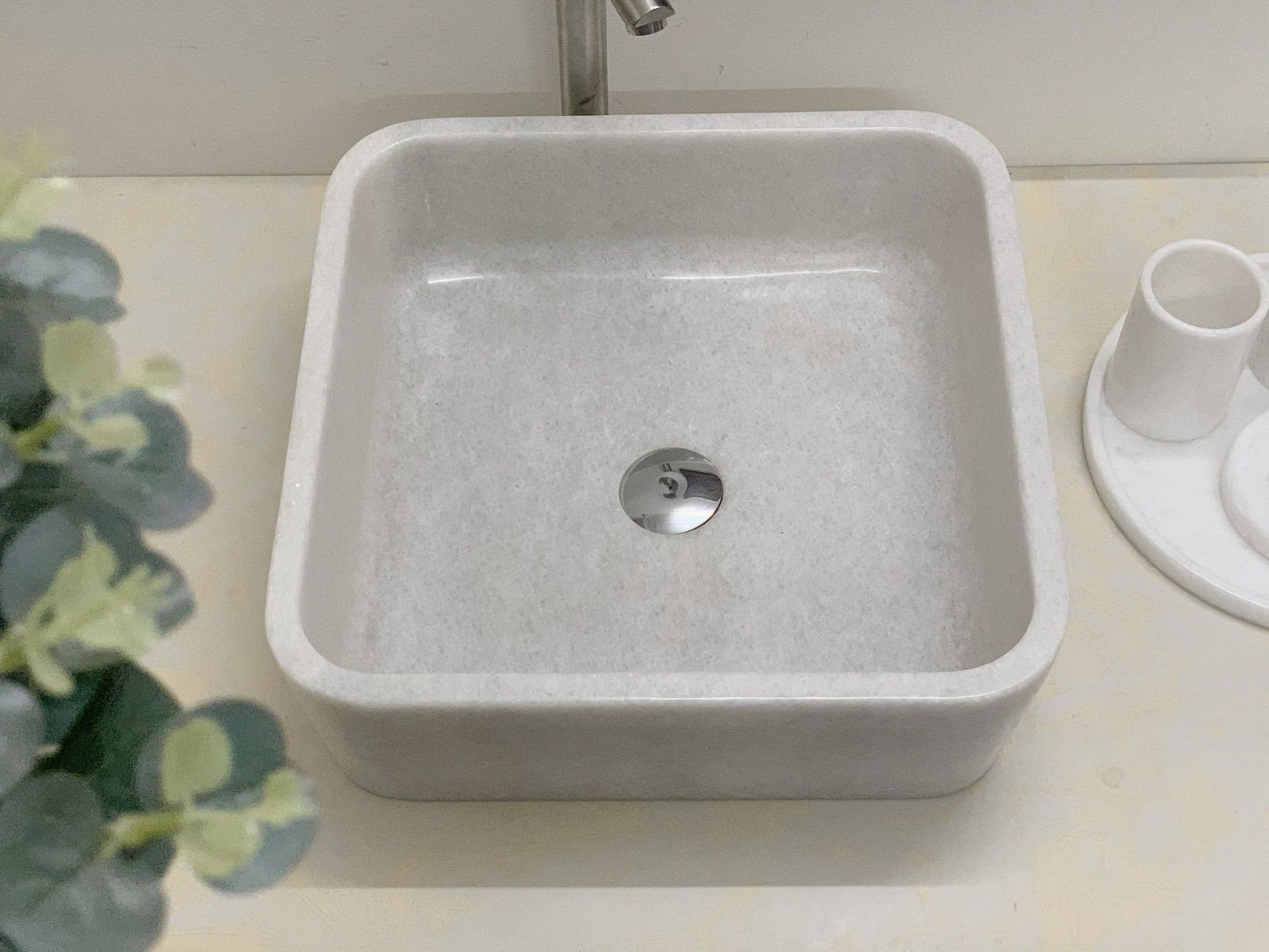 Chậu rửa lavabo màu xanh ấn độ Eximstone BST41