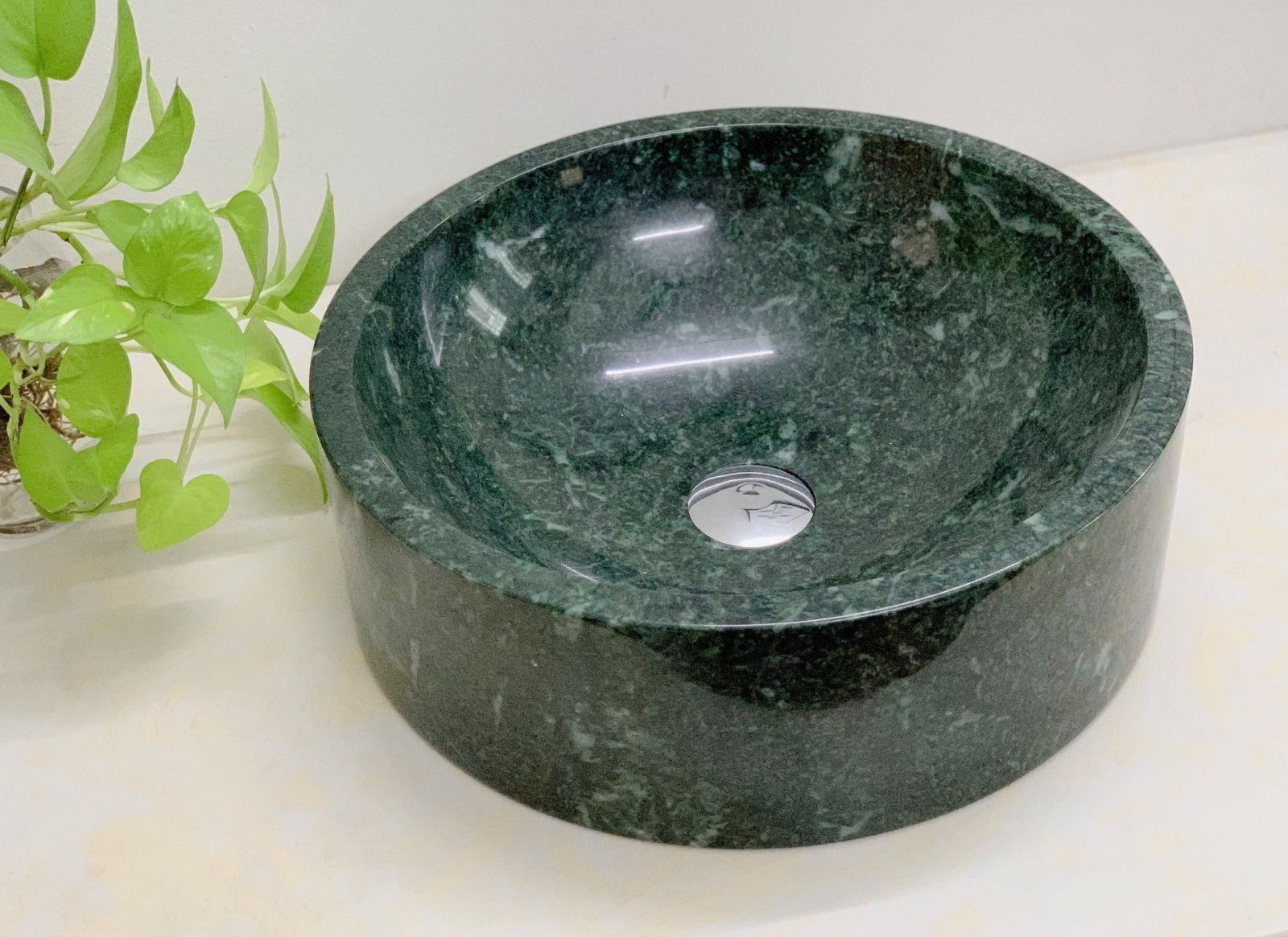 Chậu rửa lavabo màu xanh ấn độ Eximstone BST41