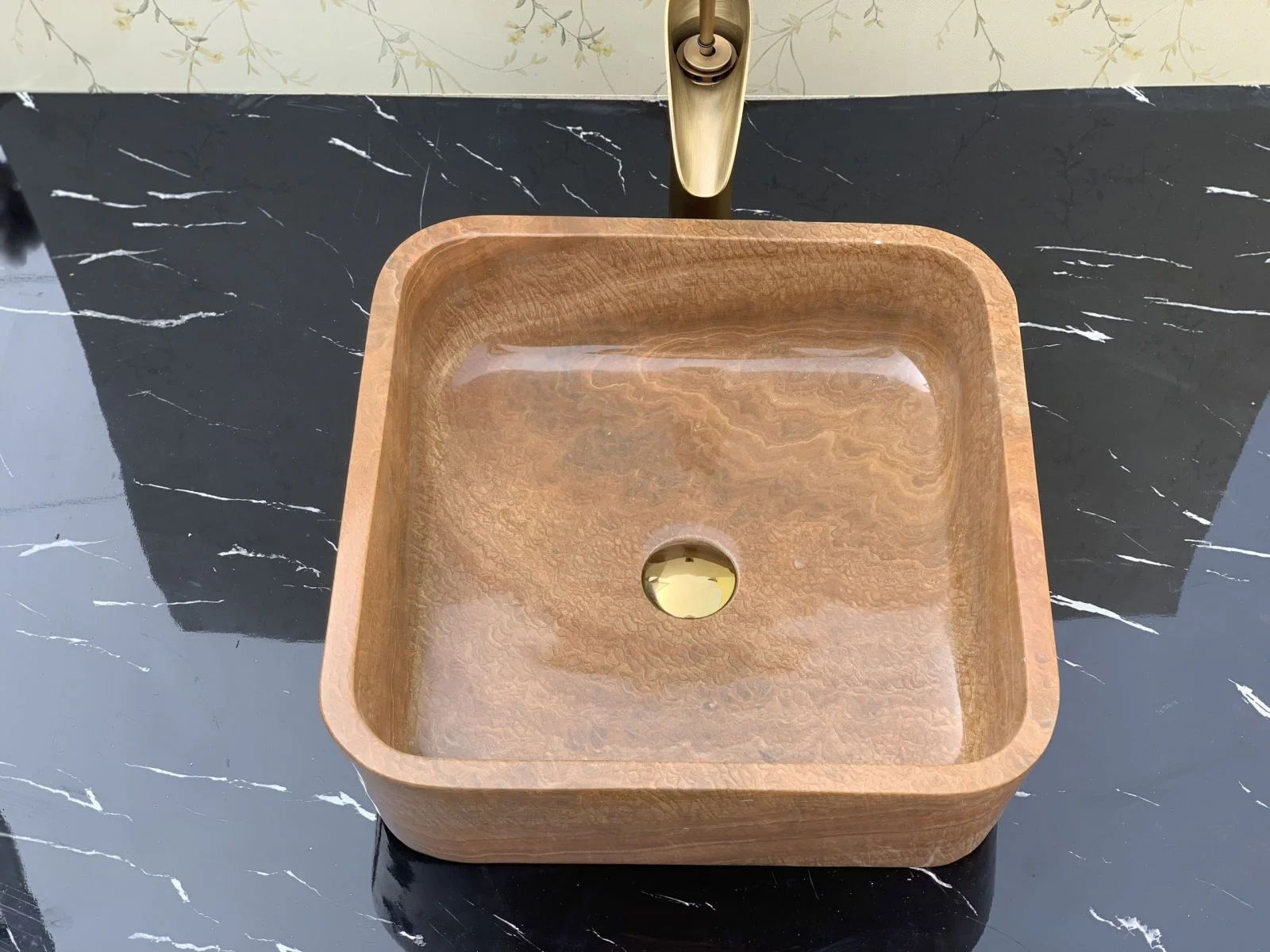 Chậu rửa lavabo màu xanh ấn độ Eximstone BST41