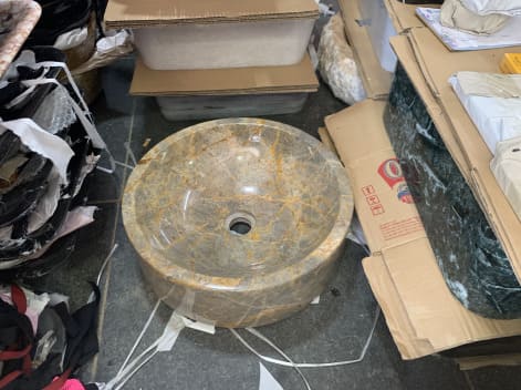 Chậu rửa lavabo màu xanh ấn độ Eximstone BST41