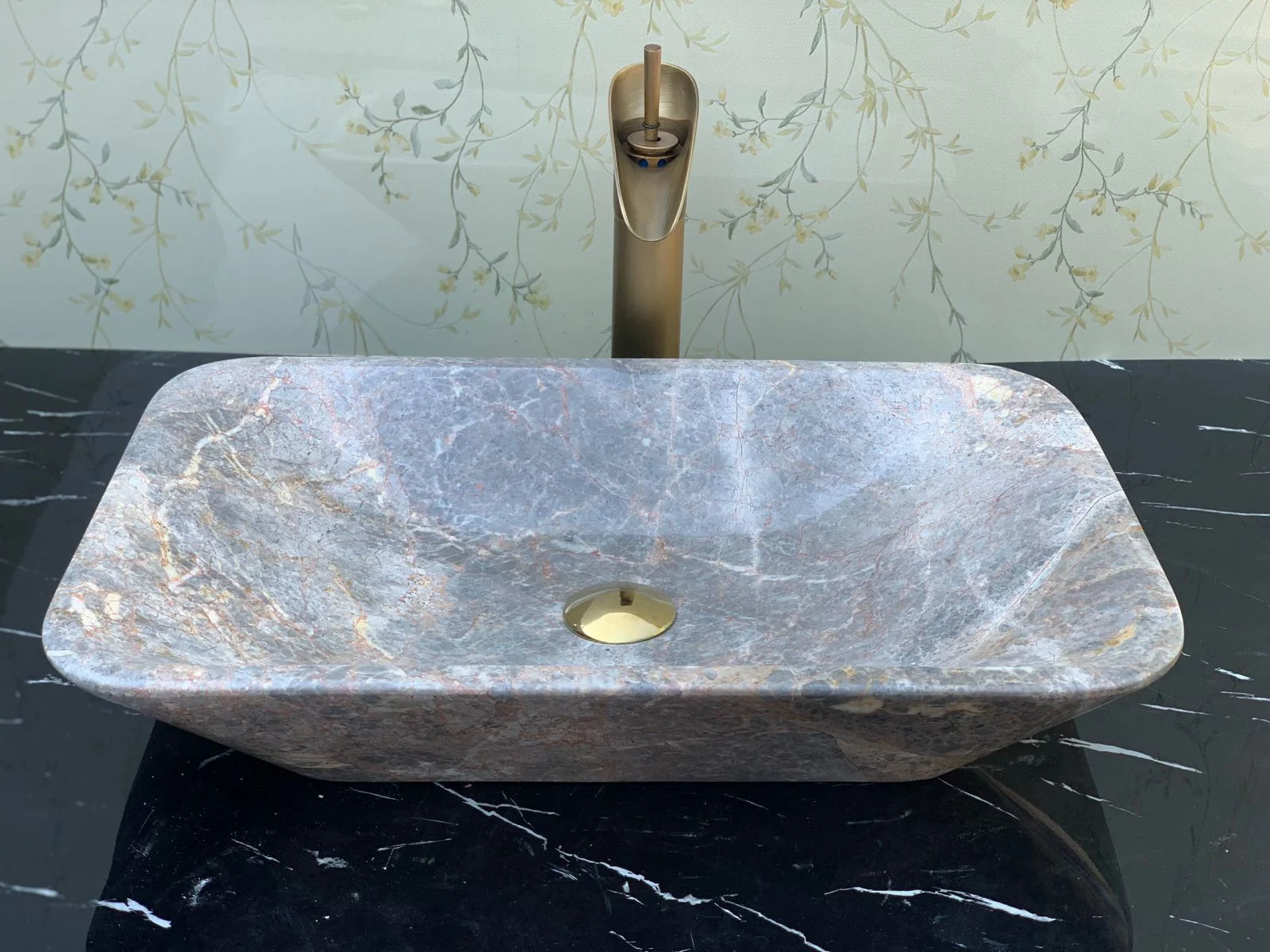 Chậu rửa lavabo màu xanh ấn độ Eximstone BST41