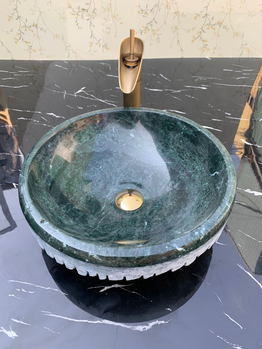 Chậu rửa lavabo màu xanh ấn độ Eximstone BST41