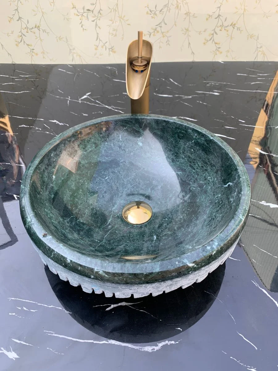 Chậu rửa lavabo màu xanh ấn độ Eximstone BST41