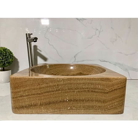 Chậu rửa lavabo màu xanh ấn độ Eximstone BST41