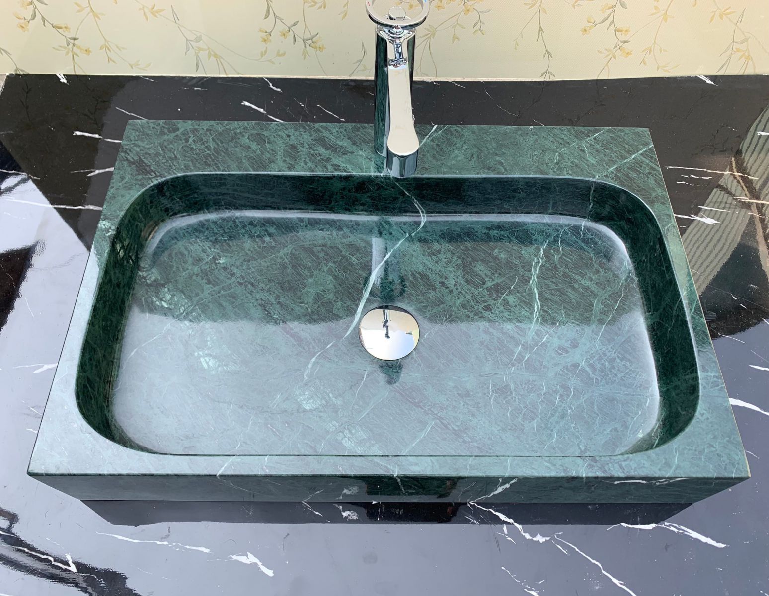 Chậu rửa lavabo màu xanh ấn độ Eximstone BST41