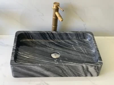 Chậu rửa lavabo màu xanh ấn độ Eximstone BST41