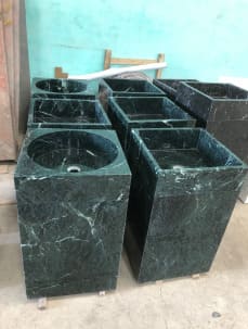 Chậu rửa lavabo màu xanh ấn độ Eximstone BST41