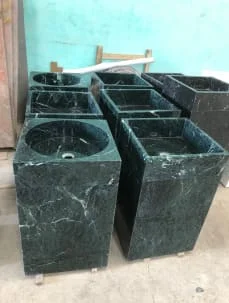 Chậu rửa lavabo màu xanh ấn độ Eximstone BST41