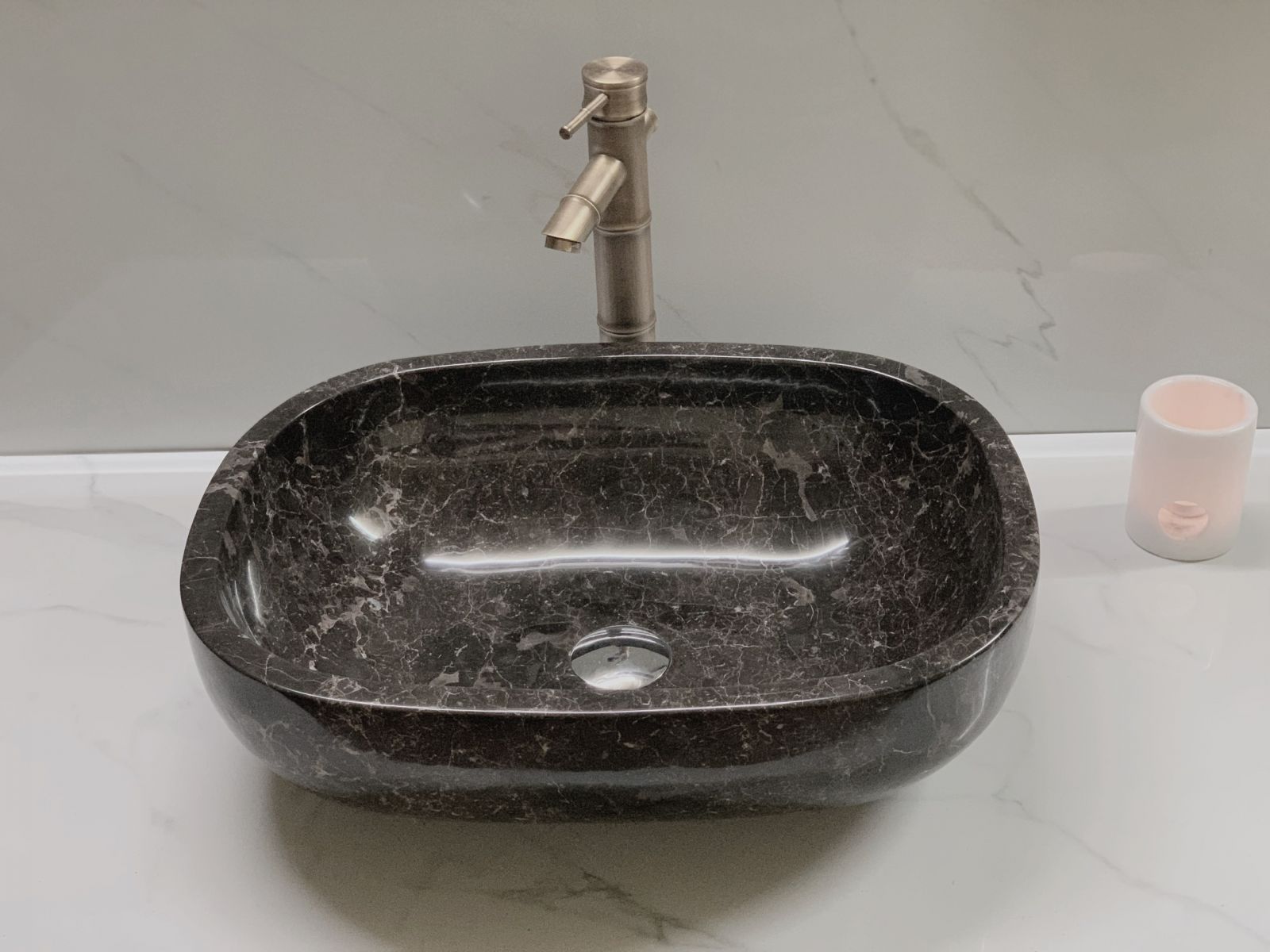 Chậu rửa lavabo màu xanh ấn độ Eximstone BST41