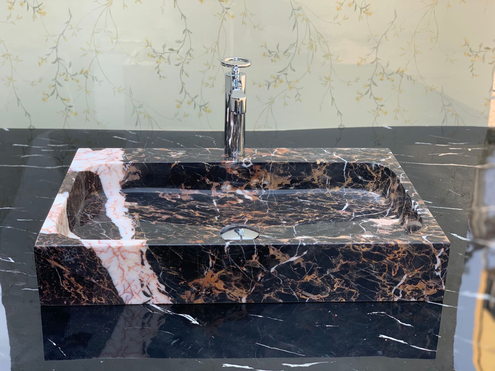 Chậu rửa lavabo màu xanh ấn độ Eximstone BST41