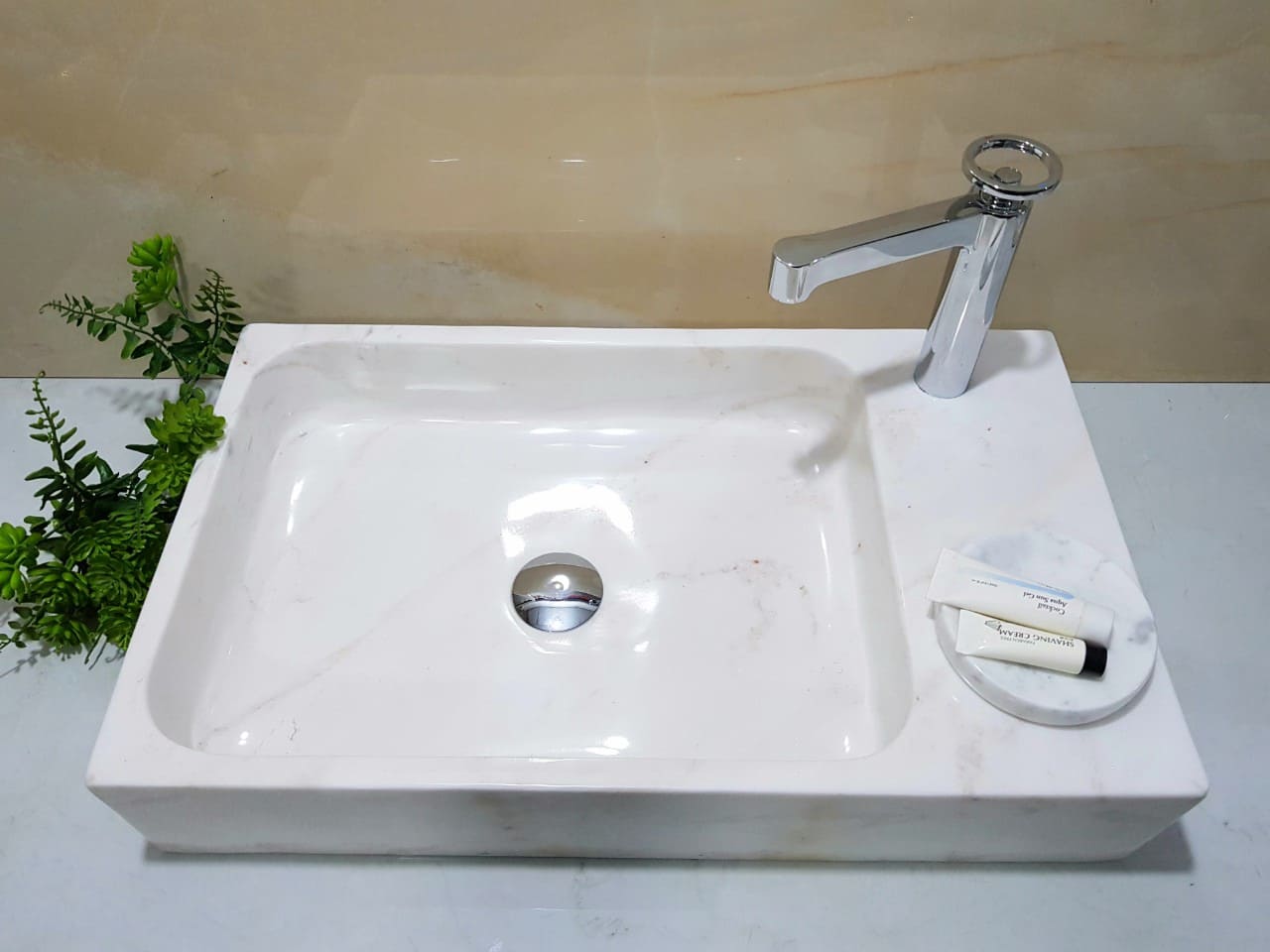 Chậu rửa lavabo màu xanh ấn độ Eximstone BST41