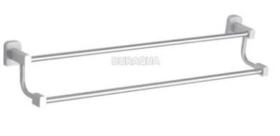 Kệ cốc đánh răng đôi mạ bạc Duraqua 8806