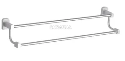 Kệ cốc đánh răng đôi mạ bạc Duraqua 8806