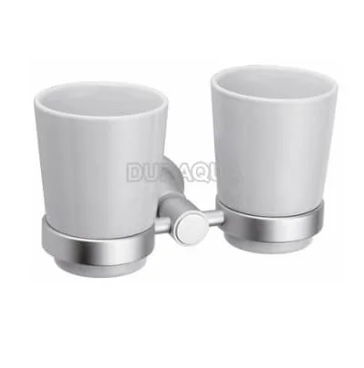 Kệ cốc đánh răng đôi mạ bạc Duraqua 8806