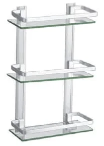 Kệ đựng đồ 3 tầng nhôm kính Duraqua 5203