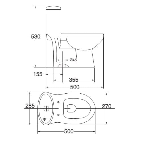  Bồn cầu trẻ em 1 khối Viglacera BTE 