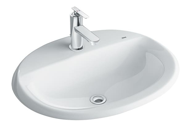 Chậu rửa mặt bàn đá dương vành Inax L-2395V