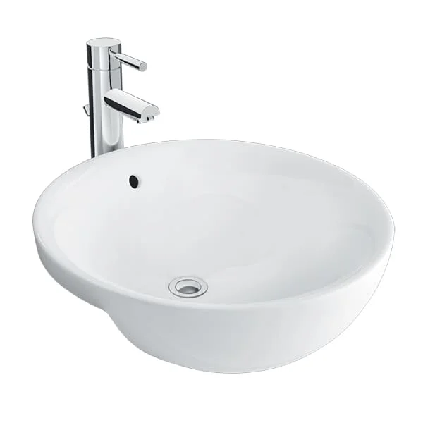 Chậu rửa mặt bán âm bàn đá tròn Inax L-333V 