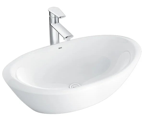 Chậu rửa mặt bàn đá ovan Inax L-465V
