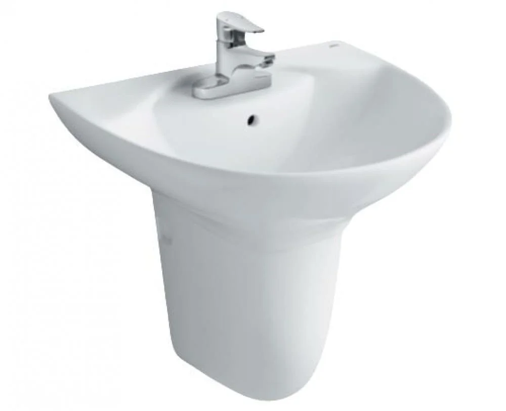 Chậu rửa mặt treo tường 3 lỗ Inax L-288VEC ( không chân) 