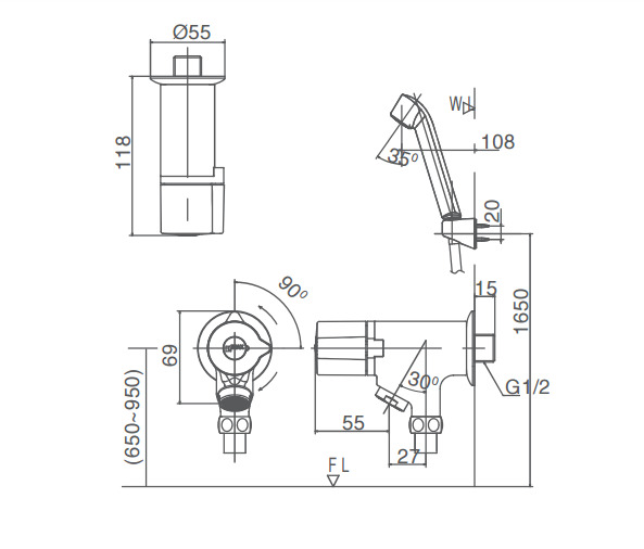 Sen Tắm Lạnh Inax BFV-10-1C