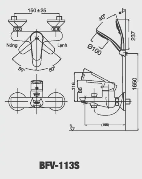 Sen tắm nóng lạnh INAX BFV-113S