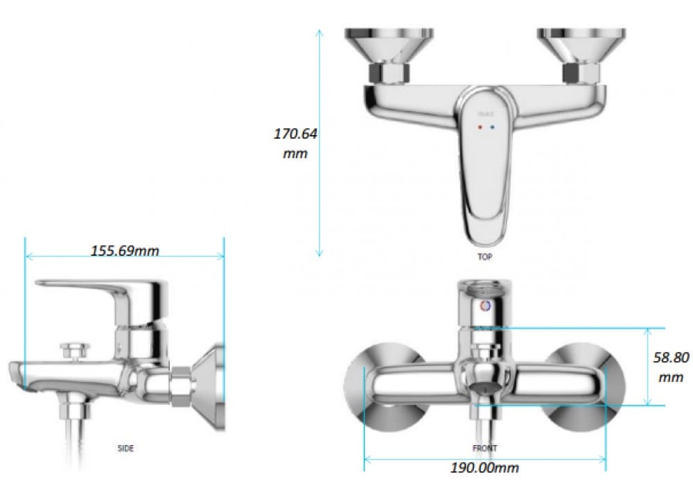 Sen tắm nóng lạnh tăng áp INAX BFV-1113S-7C