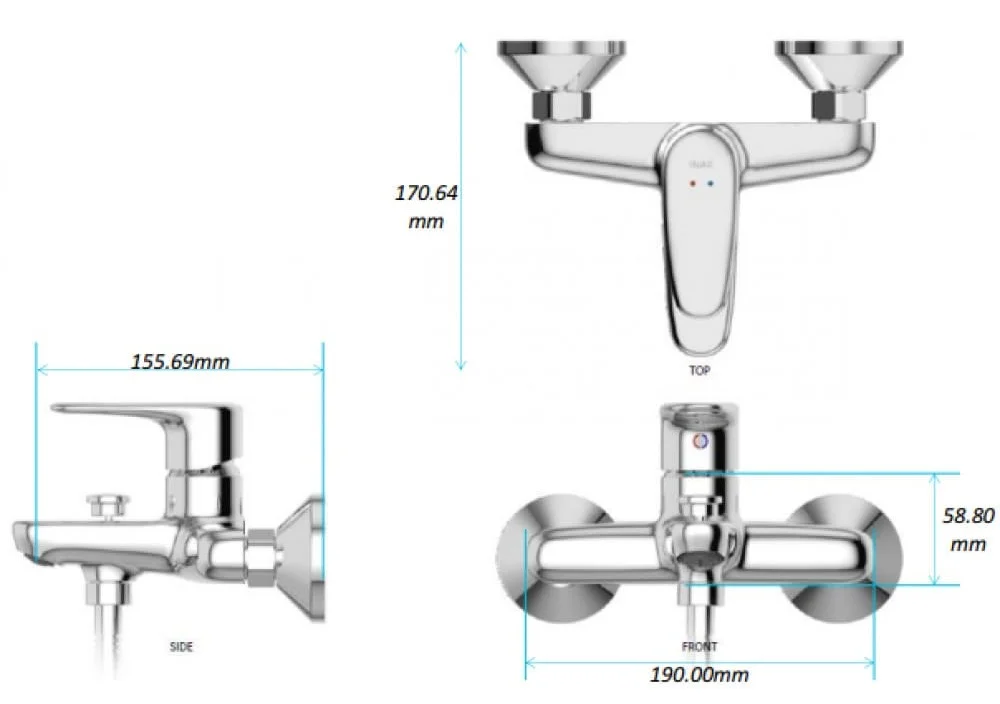 Sen tắm nóng lạnh tăng áp INAX BFV-1113S-7C