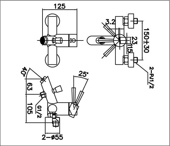 Sen tắm nóng lạnh INAX BFV-8000S-1C