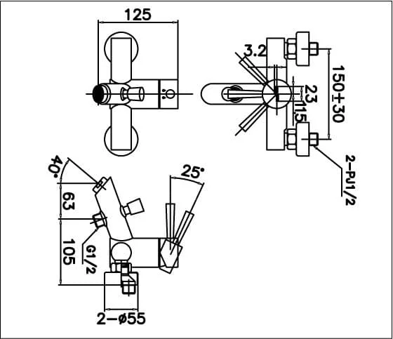 Sen tắm nóng lạnh INAX BFV-8000S-1C