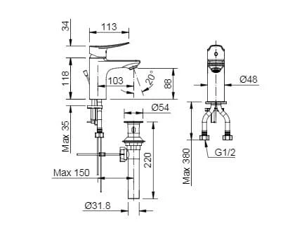Vòi Chậu Rửa Mặt INAX LFV-502S