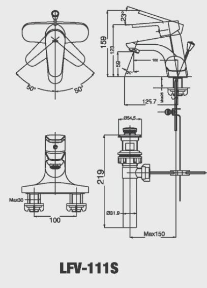 Vòi Chậu Rửa Mặt INAX LFV-111S