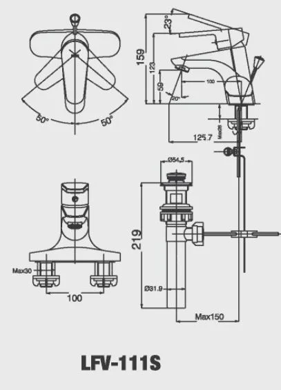 Vòi Chậu Rửa Mặt INAX LFV-111S