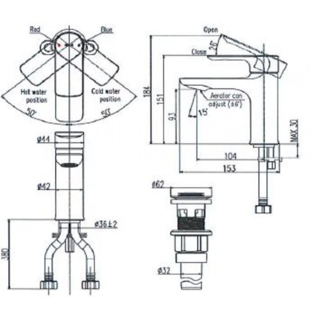 bản vẽ Vòi Chậu Rửa Mặt LFV-652S