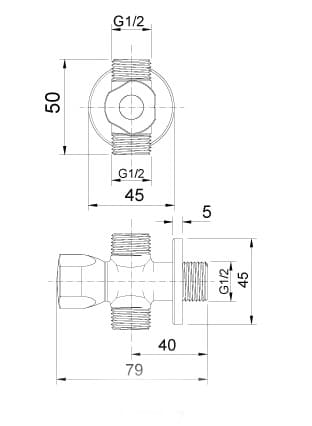 Van khóa nước chữ T INAX A-703-7