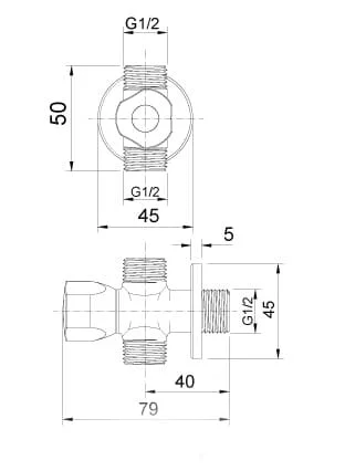 Van khóa nước chữ T INAX A-703-7