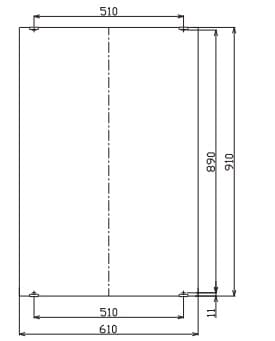 bản vẽ kỹ thuật Gương soi  INAX KF-6090VA