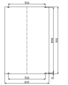 bản vẽ kỹ thuật Gương soi INAX KF-6090VA