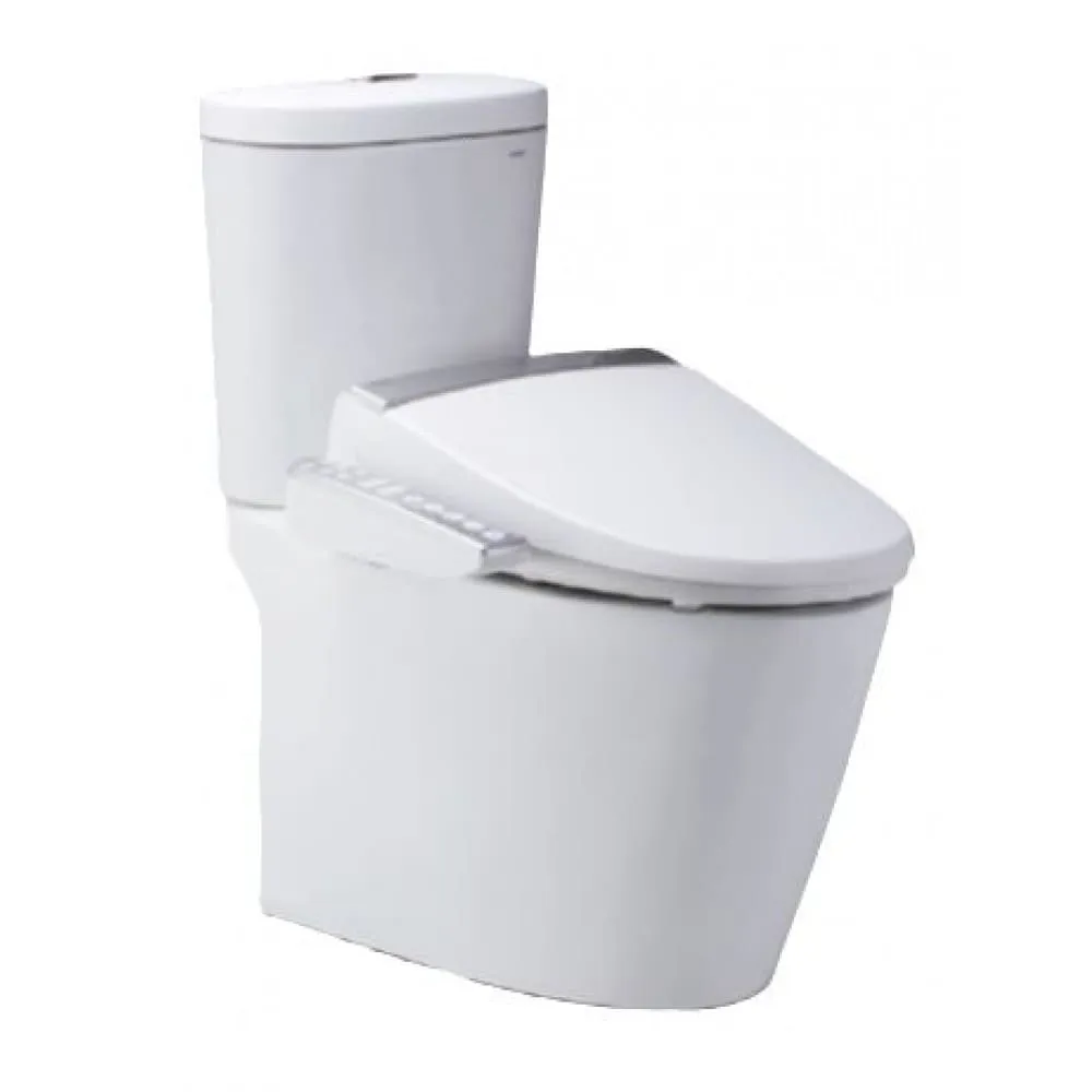 Bồn cầu 2 khối Caesar nắp rửa điện tử