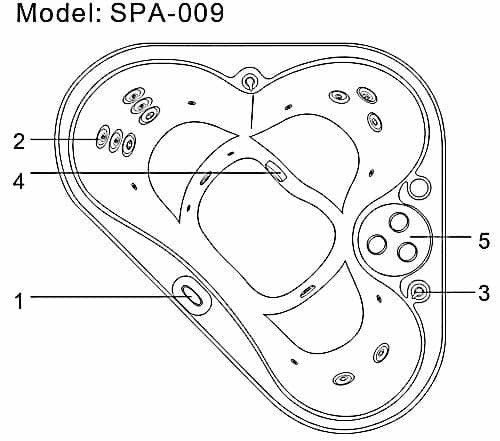 bản vẽ kỹ thuật Bồn tắm MASSAGE NOFER SPA-009